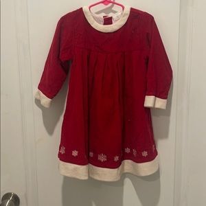 Hanna Anderson corduroy button up christmas dress